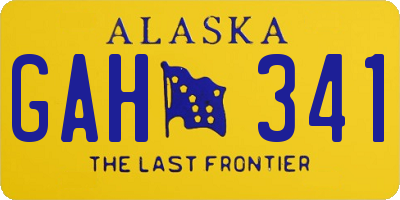 AK license plate GAH341