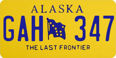 AK license plate GAH347