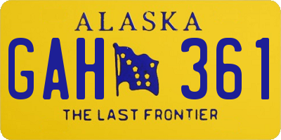 AK license plate GAH361