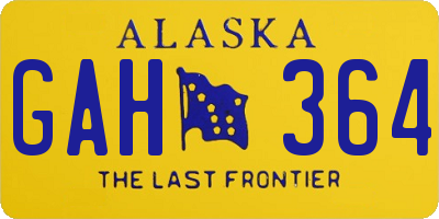 AK license plate GAH364