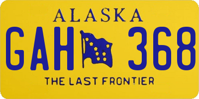 AK license plate GAH368