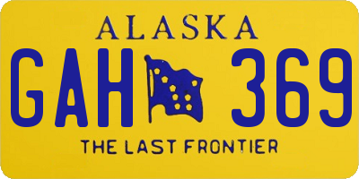 AK license plate GAH369