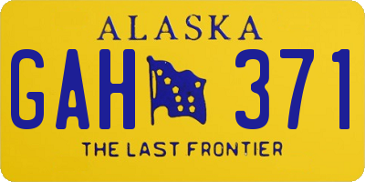 AK license plate GAH371