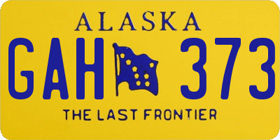 AK license plate GAH373