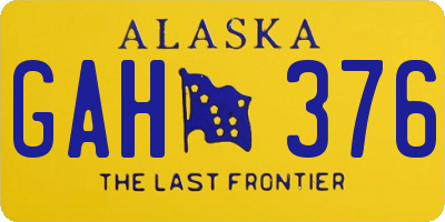 AK license plate GAH376