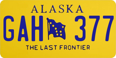 AK license plate GAH377