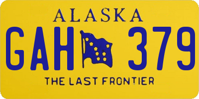 AK license plate GAH379