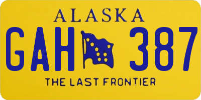 AK license plate GAH387