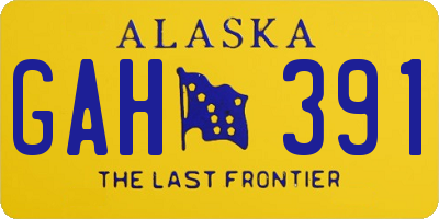 AK license plate GAH391