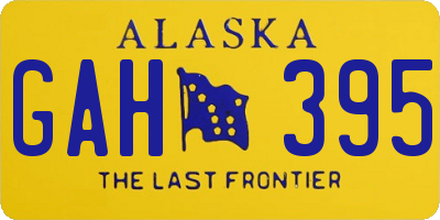 AK license plate GAH395