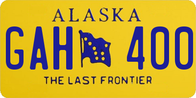 AK license plate GAH400