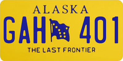 AK license plate GAH401