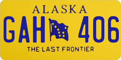 AK license plate GAH406