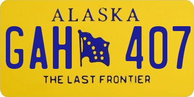 AK license plate GAH407