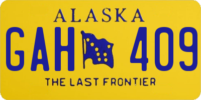 AK license plate GAH409