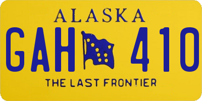 AK license plate GAH410