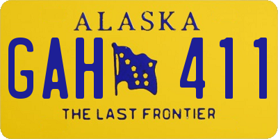 AK license plate GAH411