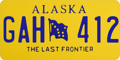 AK license plate GAH412