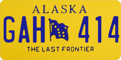 AK license plate GAH414