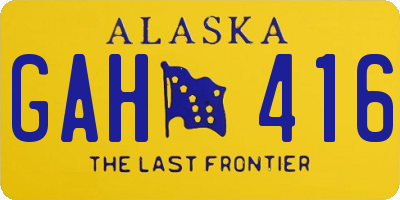 AK license plate GAH416