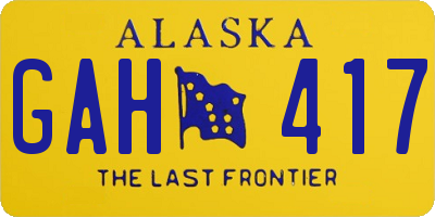 AK license plate GAH417