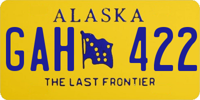 AK license plate GAH422