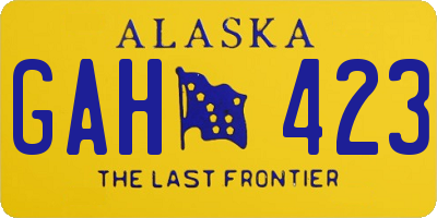 AK license plate GAH423