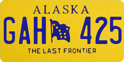 AK license plate GAH425