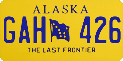 AK license plate GAH426