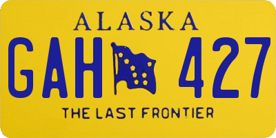 AK license plate GAH427