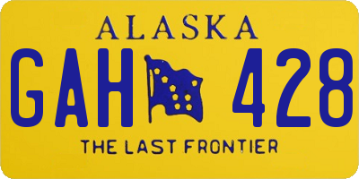 AK license plate GAH428