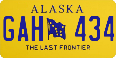 AK license plate GAH434