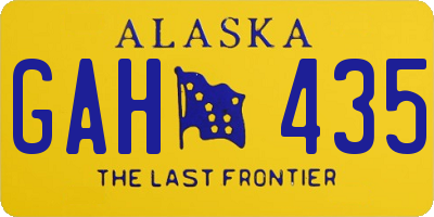 AK license plate GAH435