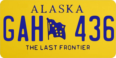 AK license plate GAH436