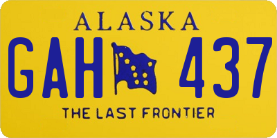 AK license plate GAH437