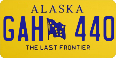 AK license plate GAH440