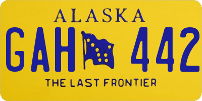 AK license plate GAH442