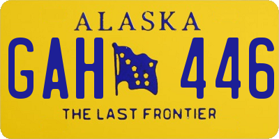 AK license plate GAH446