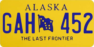 AK license plate GAH452