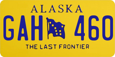 AK license plate GAH460