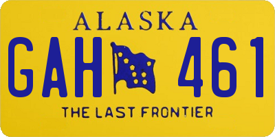 AK license plate GAH461