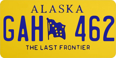 AK license plate GAH462