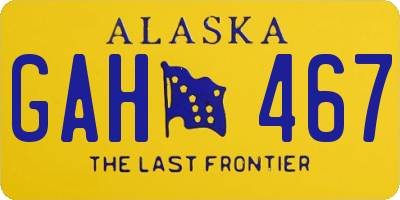 AK license plate GAH467