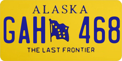 AK license plate GAH468