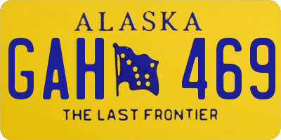 AK license plate GAH469