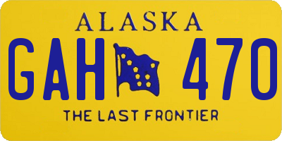 AK license plate GAH470