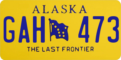 AK license plate GAH473