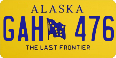 AK license plate GAH476