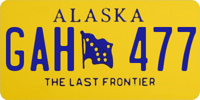 AK license plate GAH477