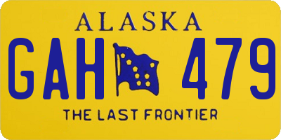 AK license plate GAH479